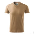 Kép 2/5 - V-neck Pólók unisex, homokszin