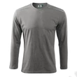Kép 2/5 - Long Sleeve Pólók unisex, sötétszürke melírozott