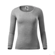 Kép 2/4 - Fit-T LS Pólók női, sötétszürke melírozott