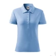 Kép 2/4 - Cotton Heavy Galléros póló női, égszínkék