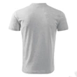 Kép 3/5 - V-neck Pólók unisex, világosszürke melírozott