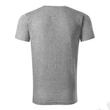 Kép 3/4 - Heavy V-neck Pólók unisex, sötétszürke melírozott