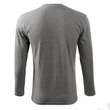 Kép 3/5 - Long Sleeve Pólók unisex, sötétszürke melírozott
