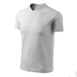 Kép 1/5 - V-neck Pólók unisex, világosszürke melírozott