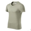 Kép 1/4 - Slim Fit V-neck Pólók férfi, világos khaki