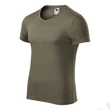 Kép 1/4 - Slim Fit V-neck Pólók férfi, army