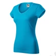 Kép 1/4 - Fit V-neck Pólók női, türkiz