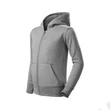 Kép 1/4 - Trendy Zipper Felső gyerek, sötétszürke melírozott