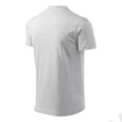Kép 5/5 - V-neck Pólók unisex, világosszürke melírozott