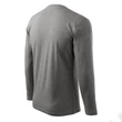 Kép 5/5 - Long Sleeve Pólók unisex, sötétszürke melírozott