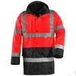 Kép 1/2 - HI-WAY FLUO 4/1 pe kabát, piros/fekete