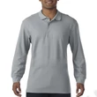 Kép 1/3 - GI85900 PREMIUM COTTON® ADULT LONG SLEEVE DOUBLE PIQUÉ POLO, RS Sport Grey