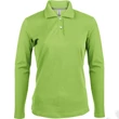 Kép 1/2 - KA244 LADIES' LONG SLEEVE PIQUE POLO SHIRT, Lime