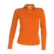 Kép 1/2 - KA244 LADIES' LONG SLEEVE PIQUE POLO SHIRT, Orange