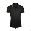 Kép 1/4 - SO00577 PASADENA MEN POLO SHIRT, Black/Lime
