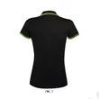 Kép 3/4 - SO00578 PASADENA WOMEN POLO SHIRT, Black/Lime