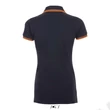 Kép 3/4 - SO00578 PASADENA WOMEN POLO SHIRT, French Navy/Neon Orange