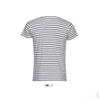 Kép 3/4 - SO01398 MILES MEN ROUND NECK STRIPED T-SHIRT, White/Navy