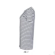 Kép 4/4 - SO01399 MILES WOMEN ROUND NECK STRIPED T-SHIRT, White/Navy
