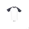 Kép 1/4 - SO11190 FUNKY MEN'S 2-COLOUR RAGLAN SLEEVES T-SHIRT, White/Red