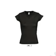 Kép 1/4 - SO11388 MOON WOMEN’S V-NECK T-SHIRT, Deep Black