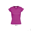 Kép 1/4 - SO11388 MOON WOMEN’S V-NECK T-SHIRT, Fuchsia