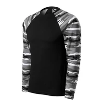 Camouflage LS Pólók unisex, terepszín szürke