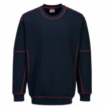 Essential kéttónusú pulóver, sötétkék/piros