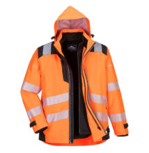 PW3 Hi-Vis 3-in-1 kabát, narancs/fekete