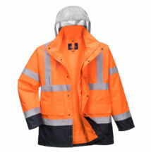 Hi-Vis 4 az 1-ben Contrast Traffic kabát, narancs/sötétkék