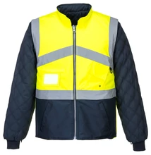 Hi-Vis kéttónusúkabát - kifordítható, sárga/sötétkék