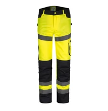 TOP NOVA RFL Láthatósági munkanadrág derekas, fényvisszaverő csíkokkal, sárga