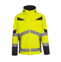 TOP NOVA SS RFL Láthatósági Softshel munkakabát, fényvisszaverő csíkokkal, sárga