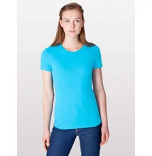 AA2102 WOMEN'S FINE JERSEY SHORT SLEEVE T-SHIRT, Aqua