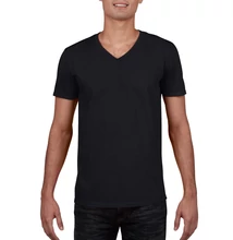 GI64V00 SOFTSTYLE® ADULT V-NECK T-SHIRT, Black