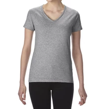 GIL4100V PREMIUM COTTON® LADIES' V-NECK T-SHIRT, RS Sport Grey