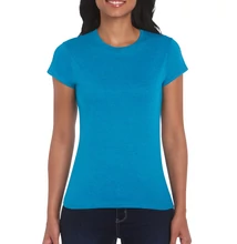 GIL64000 SOFTSTYLE® LADIES' T-SHIRT, Antique Sapphire