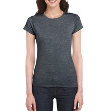 GIL64000 SOFTSTYLE® LADIES' T-SHIRT, Dark Heather