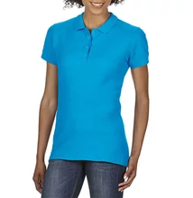 GIL64800 SOFTSTYLE® LADIES' DOUBLE PIQUÉ POLO, Sapphire