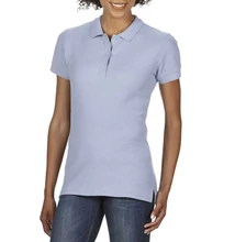 GIL85800 PREMIUM COTTON® LADIES' DOUBLE PIQUÉ POLO, Light Blue