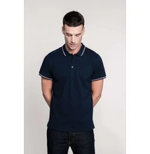 KA250 MEN'S SHORT SLEEVE POLO SHIRT, Black/Light Grey/White
