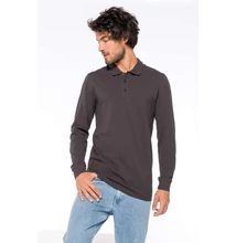 KA256 MEN'S PIQUÉ LONG SLEEVE POLO SHIRT, Navy