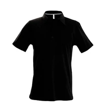 KA241 MEN'S SHORT SLEEVE PIQUE POLO SHIRT, Black