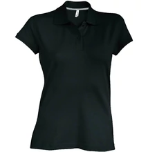 KA242 LADIES' SHORT SLEEVE PIQUE POLO SHIRT, Black