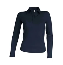 KA244 LADIES' LONG SLEEVE PIQUE POLO SHIRT, Dark Grey
