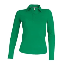 KA244 LADIES' LONG SLEEVE PIQUE POLO SHIRT, Kelly Green