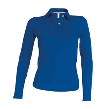 KA244 LADIES' LONG SLEEVE PIQUE POLO SHIRT, Light Royal Blue