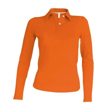 KA244 LADIES' LONG SLEEVE PIQUE POLO SHIRT, Orange