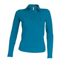 KA244 LADIES' LONG SLEEVE PIQUE POLO SHIRT, Tropical Blue