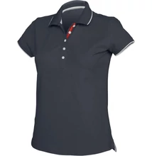 KA252 LADIES' SHORT SLEEVE POLO SHIRT, Navy/White/Red